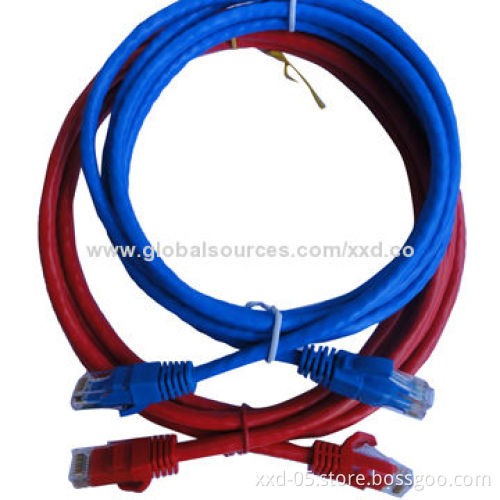 RJ45 FTP/UTP Cat6 Patch Cable with PVC/PE Coat, -45-75°C Rated Temperature